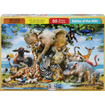 A4 "Babies in the Wild" 50 Piece Wooden Puzzle 